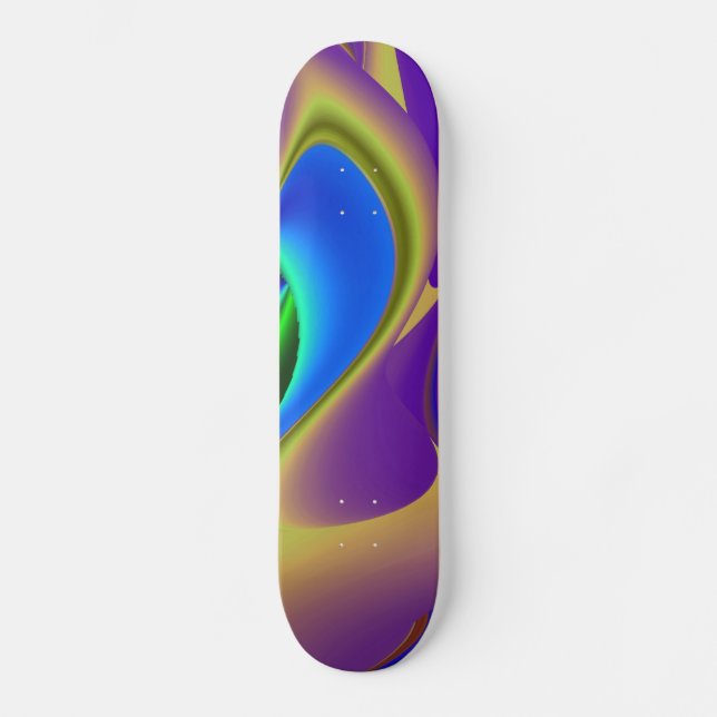 Skateboard Arc-en-ciel Abstrait (Recto)