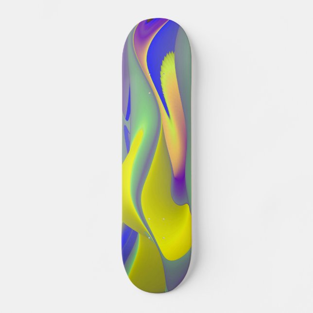 Skateboard Arc-en-ciel Abstrait (Recto)