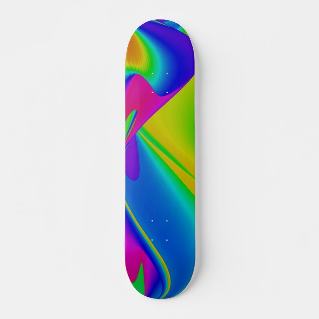 Skateboard Arc-en-ciel Abstrait (Devant)