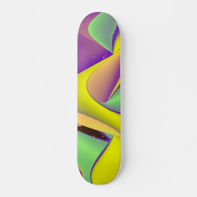Skateboard Arc-en-ciel Abstrait (Devant)