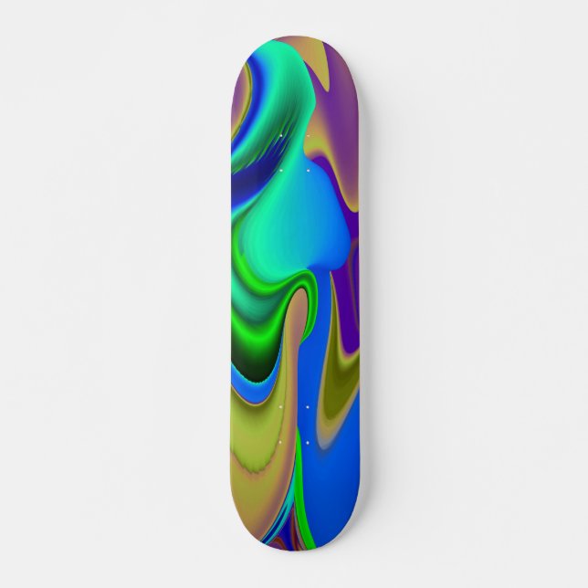 Skateboard Arc-en-ciel Abstrait (Devant)