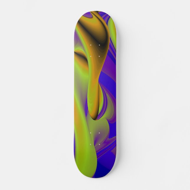 Skateboard Arc-en-ciel Abstrait (Recto)