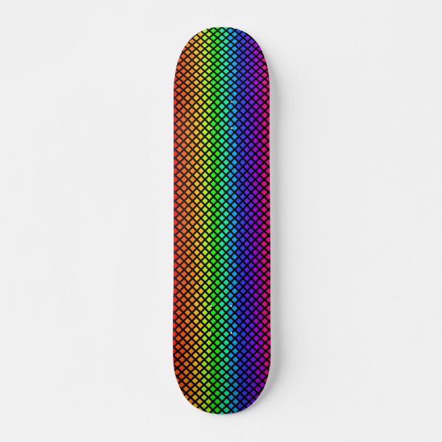 Skateboard Arc-en-ciel des diamants (Devant)