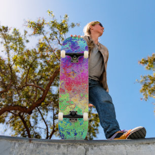 Skateboard Arc-en-ciel grungy