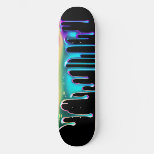 Skateboard Arc-en-ciel holographique drix métal