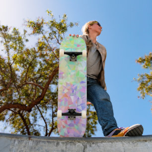 Skateboard Arc-en-ciel Low Poly