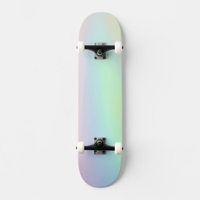 Skateboard Arc-en-ciel pastel de couleur (Recto)