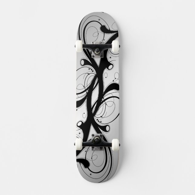 Skateboard Argent estampillé (Recto)