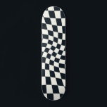 Skateboard Armoire Rétro Noir et Blanc Pastel Warboard<br><div class="desc">Parfait coussin design dépoli à damiers aux couleurs pastel,  plein de grandes vibes. Vérificateurs déformés modernes en noir blanc. Ce joli design rétro psychédélique vous emmène au pays des merveilles. Chèques déformés aux couleurs pastel. Twirl et tourbillonner,  tours,  à damiers motif</div>