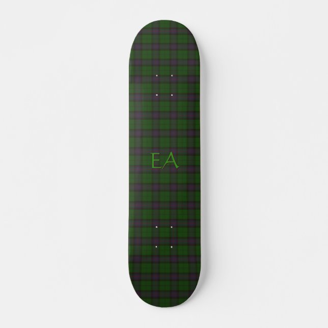 Skateboard Armstrong Official Clan Tartan with your initials (Devant)