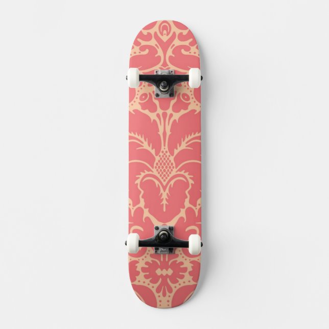 Skateboard Arrière - plan baroque de damassé de style (Recto)