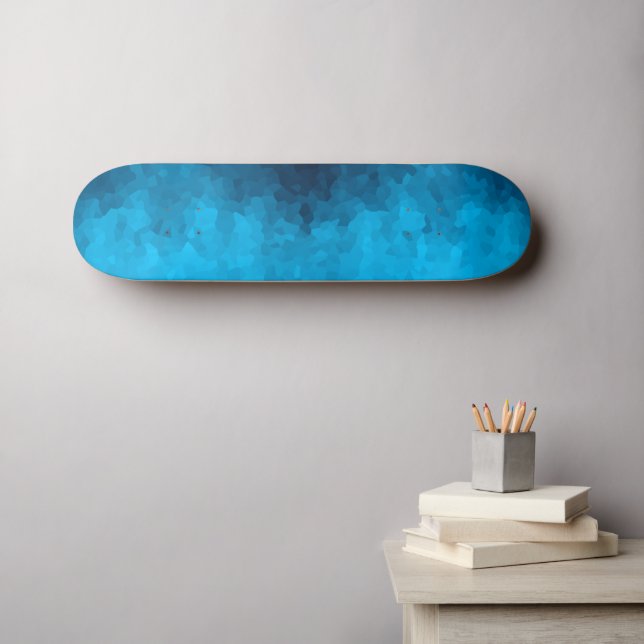 Skateboard Arrière - plan bleu cristallisé Abstrait (Art mural (Horz))