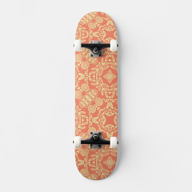 Skateboard Arrière - plan chaud lumineux dans le style (Recto)