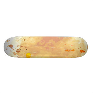 Skateboard arrière - plan d'aquarelle