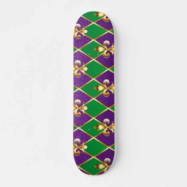 Skateboard Arrière - plan de bijoux Mardi Gras (Devant)