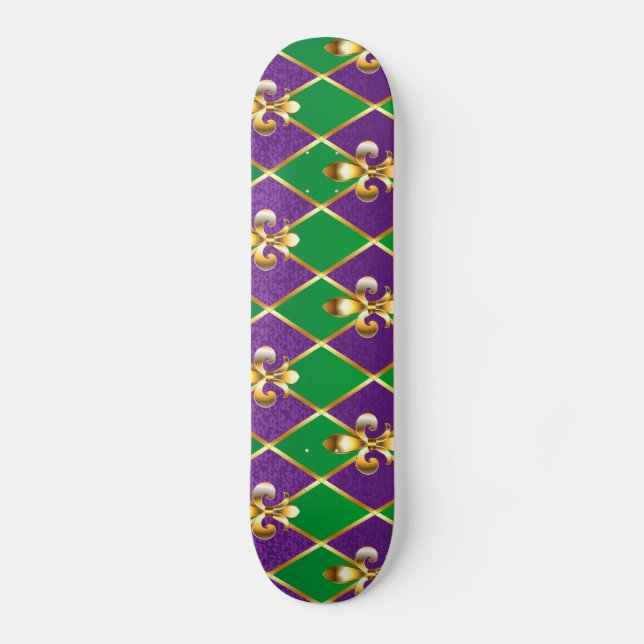 Skateboard Arrière - plan de bijoux Mardi Gras (Recto)
