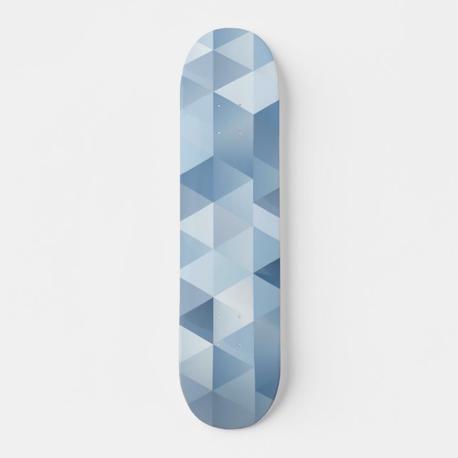 Skateboard Arrière-plan des triangles en bleu et gris (Devant)