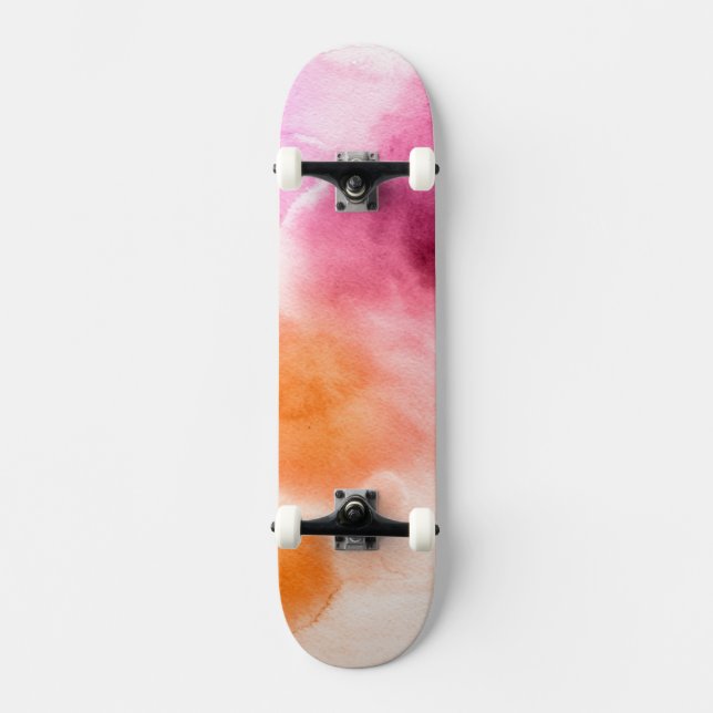 Skateboard Arrière - plan peint à la main 3 d'aquarelle (Recto)