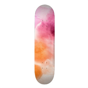 Skateboard Arrière - plan peint à la main 3 d'aquarelle