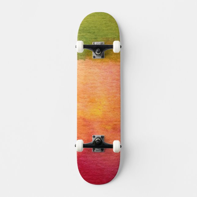 Skateboard Arrière - plan peint par aquarelle abstraite (Recto)