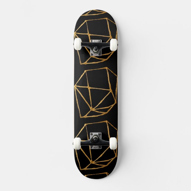 Skateboard Arrière - plan personnalisé Cubes or cool (Recto)