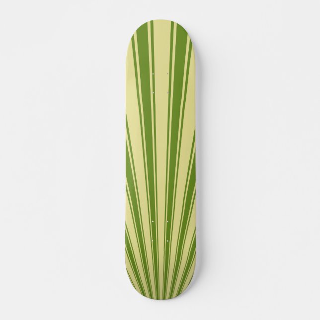 Skateboard Arrière - plan Retro Green Funky Sun Rays (Devant)