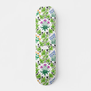 Skateboard Arrière - plan vert floral Motif-15232