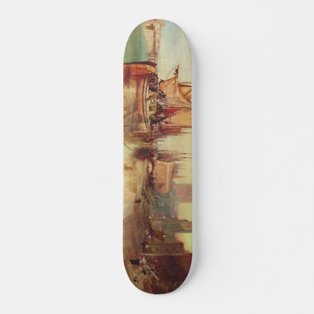 Skateboard Arrivée d'un paquebot par Joseph Turner (Devant)