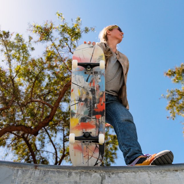 Skateboard Art Abstrait coloré (Extérieur 1)