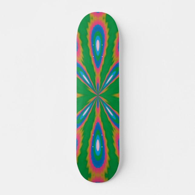 Skateboard Art abstrait de jardin funky (Devant)