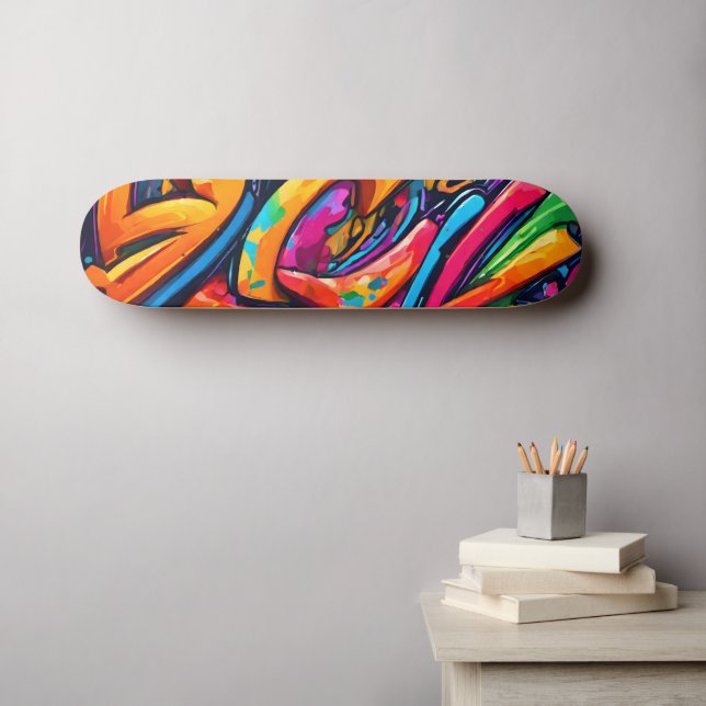 Skateboard Art abstrait de style graffiti  (Art mural (Horz))