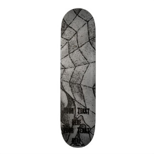 Skateboard art abstrait de toile d'araignée noire et blanche