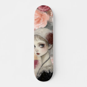 Skateboard Art Abstrait déprimé Grunge Girl Mixte Médias
