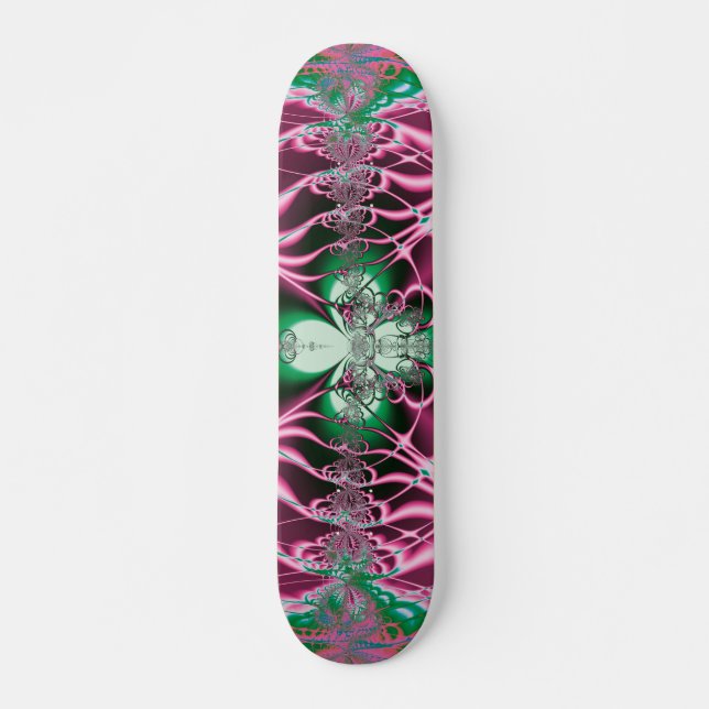 Skateboard Art Abstrait Fleur Rouge (Devant)