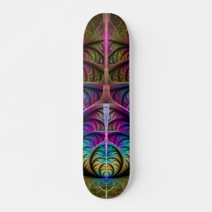 Skateboard Art abstrait fractal coloré et psychédélique