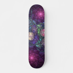 Skateboard Art abstrait fractal moderne coloré et scintillant