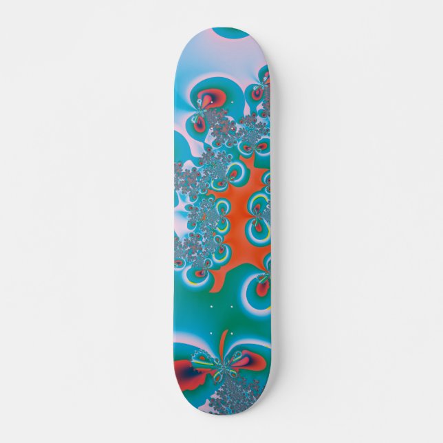 Skateboard Art abstrait jardin de printemps (Devant)