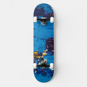 Skateboard Art Blue Cool