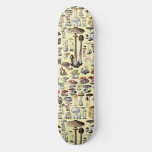 Skateboard Art botanique cottagecore vintage de champignons f