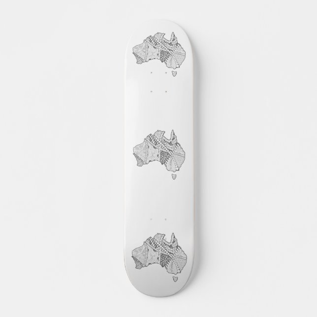 Skateboard Art carte australien (Devant)