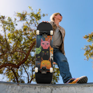 SKATEBOARD ART CAT