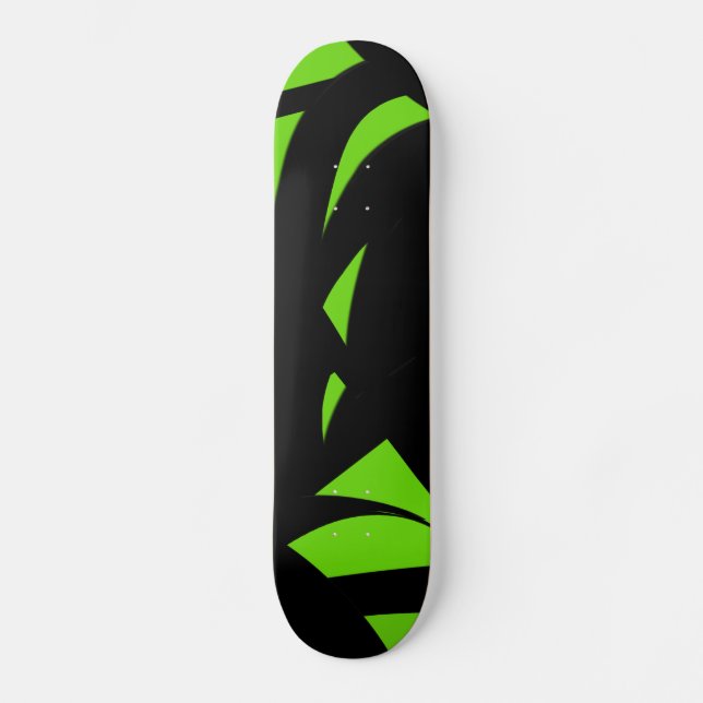Skateboard Art contemporain vert / Noir (Recto)