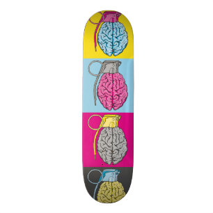 Skateboard Art de bruit de grenade de cerveau