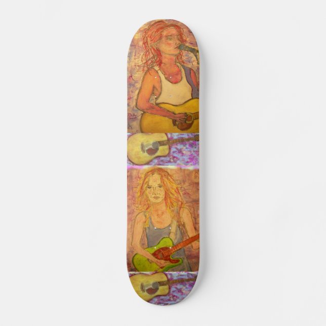 Skateboard Art de filles de guitare (Recto)