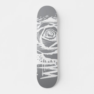 Skateboard Art de graffiti Rose Rugueux – Rose blanche qui go