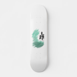 Skateboard art de l'arbre vert scandinave simple moderne ment
