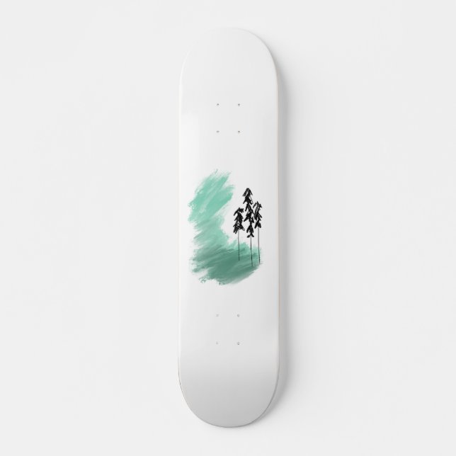Skateboard art de l'arbre vert scandinave simple moderne ment (Devant)