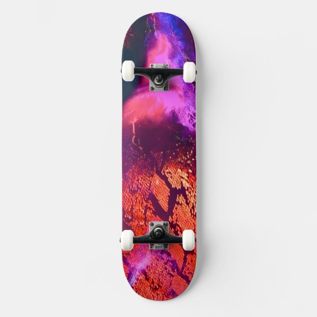 Skateboard Art de luxe inspiré des aurores (Recto)