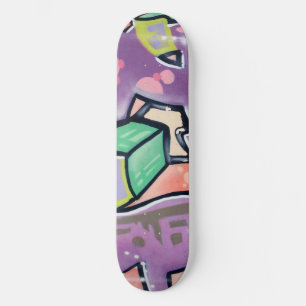 Skateboard Art de rue coloré violet