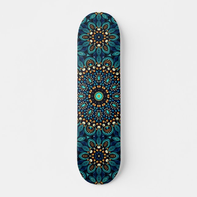 Skateboard Art de rue Mandala Abstrait (Devant)